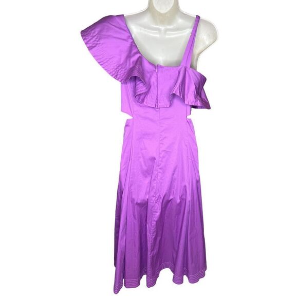 Veronica Beard Beilla Ruffled Sleeve MIDI Dress 8 - Picture 11 of 14